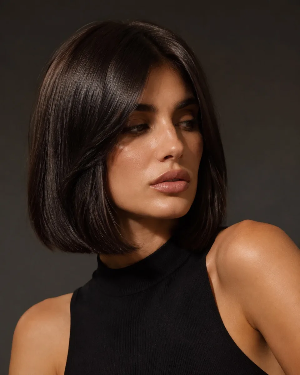 FORME concept: editorial portrait showing a sculpted bob haircut